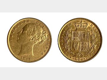 1863 QUEEN VICTORIA SHIELD SOVEREIGN