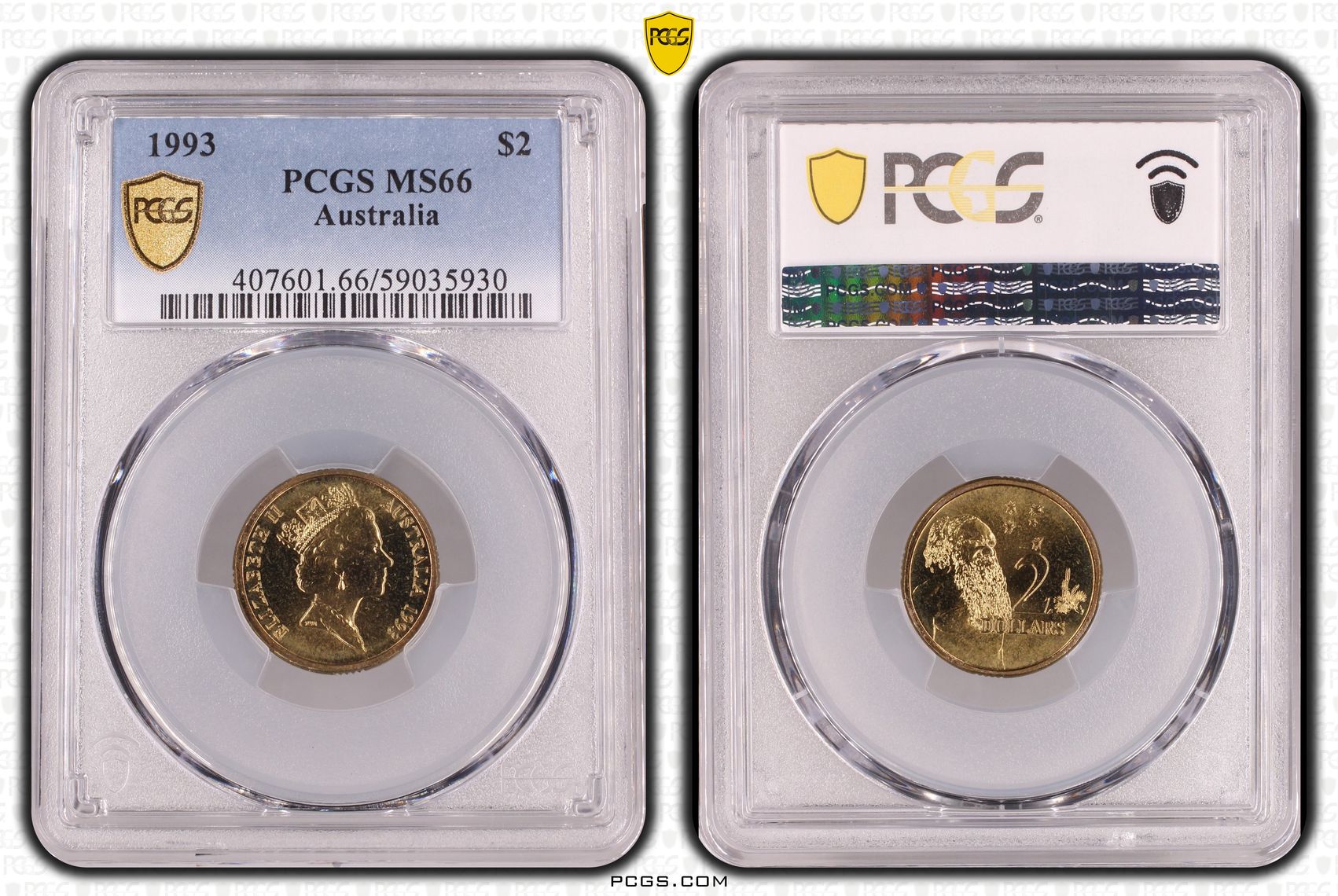 Two Dollar, 1993, PCGS MS66