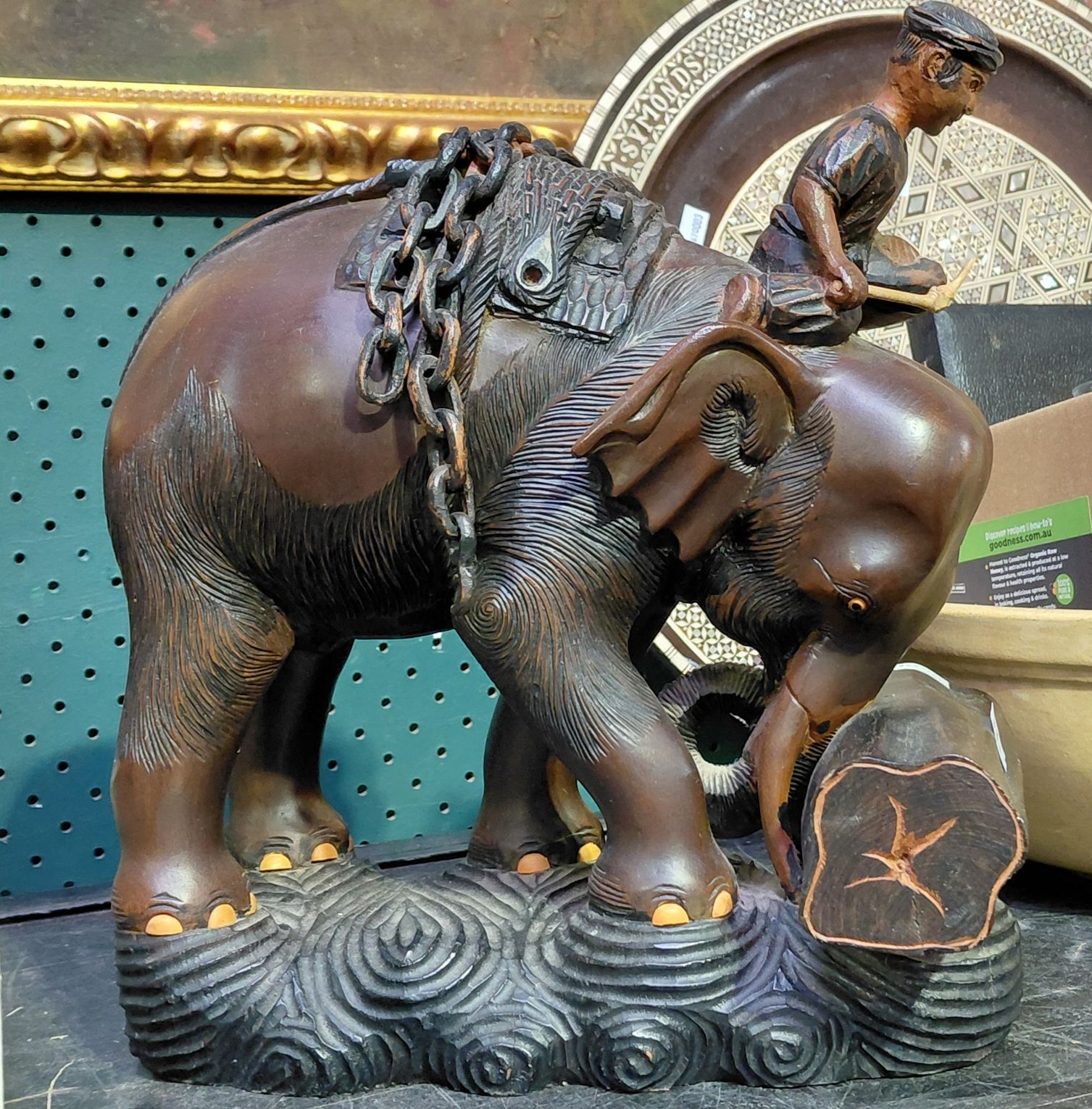 ELEPHANT AND MAHOOT FIGURE