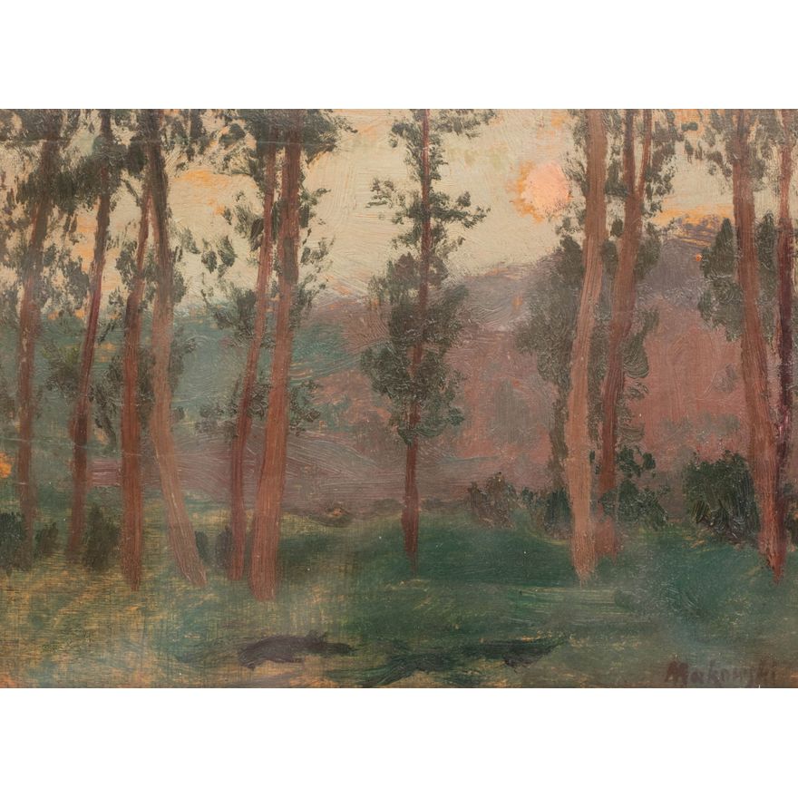 Tadeusz Makowski | Pejzaż z drzewami, ok. 1908 r.