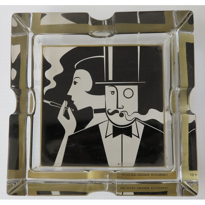 RITZENHOFF "MICHAEL SIEGER" GLASS ASHTRAY
