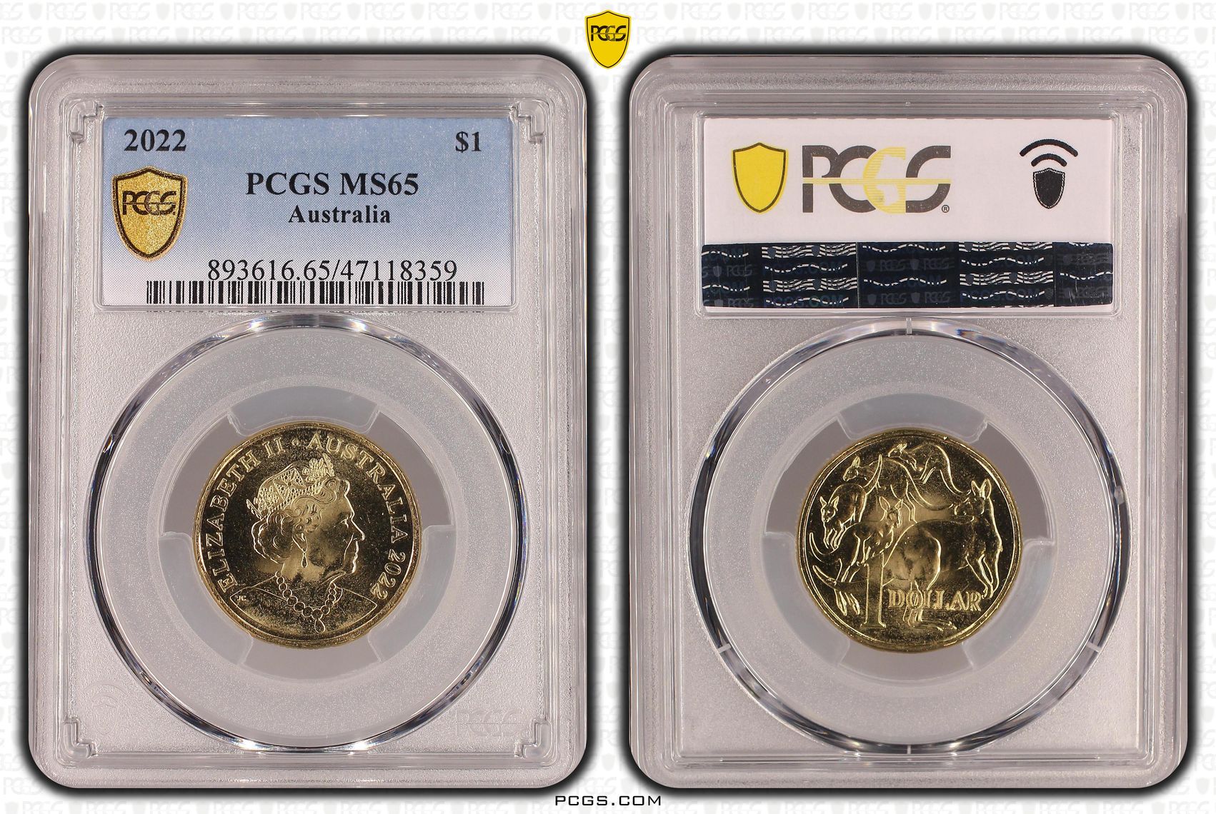 Elizabeth II, One Dollar, 2022, PCGS MS65