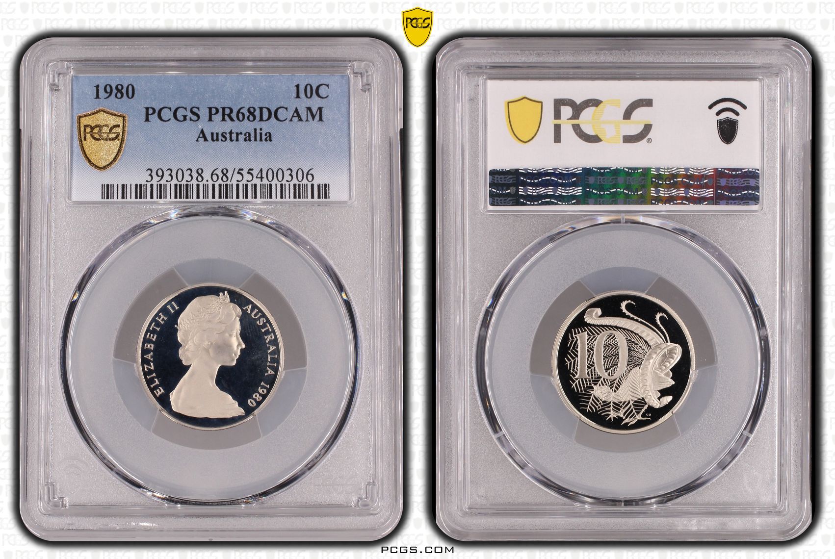 Ten Cent, 1980, Pcgs Pr68dcam
