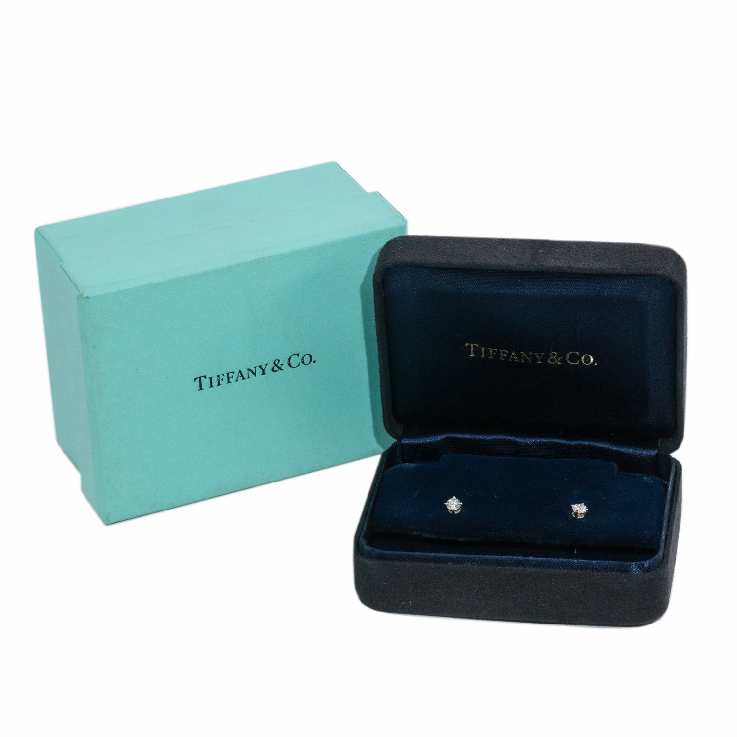 Tiffany & Co. Diamond Platinum Studs