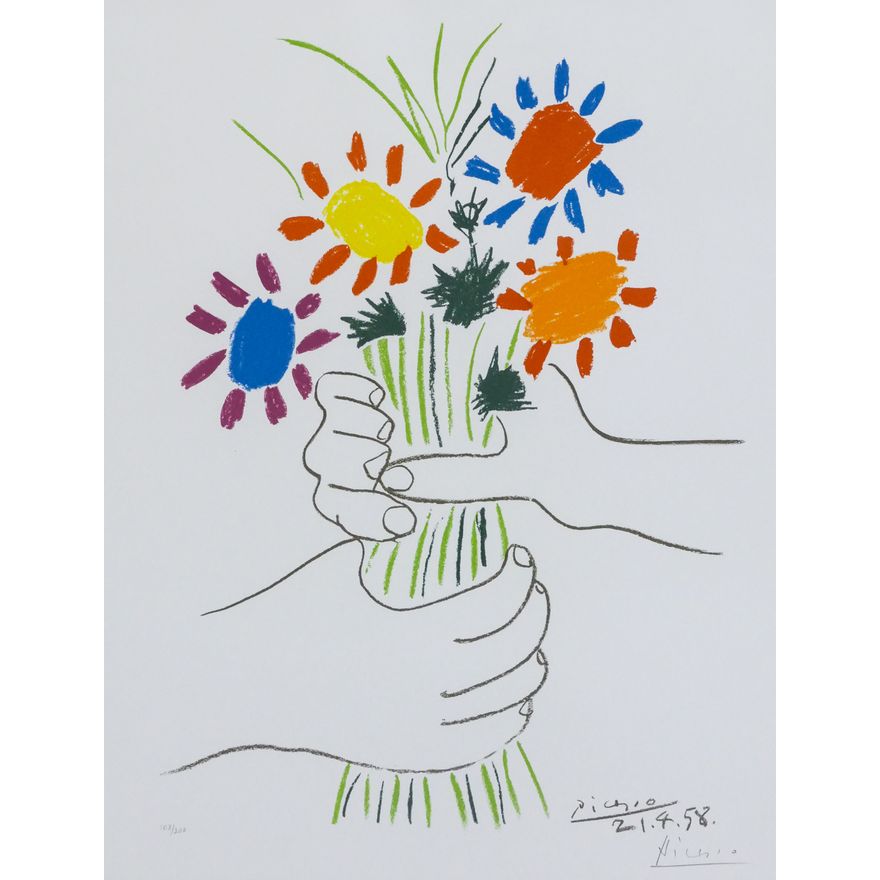 Pablo Picasso ''Bouquet de Fleurs'' 1958 Lithograph