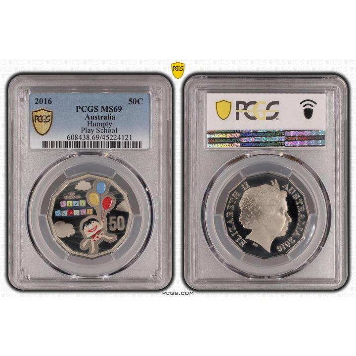 2016 Australia Fifty Cent, 50c Play School Humpty PCGS - MS69 -121
