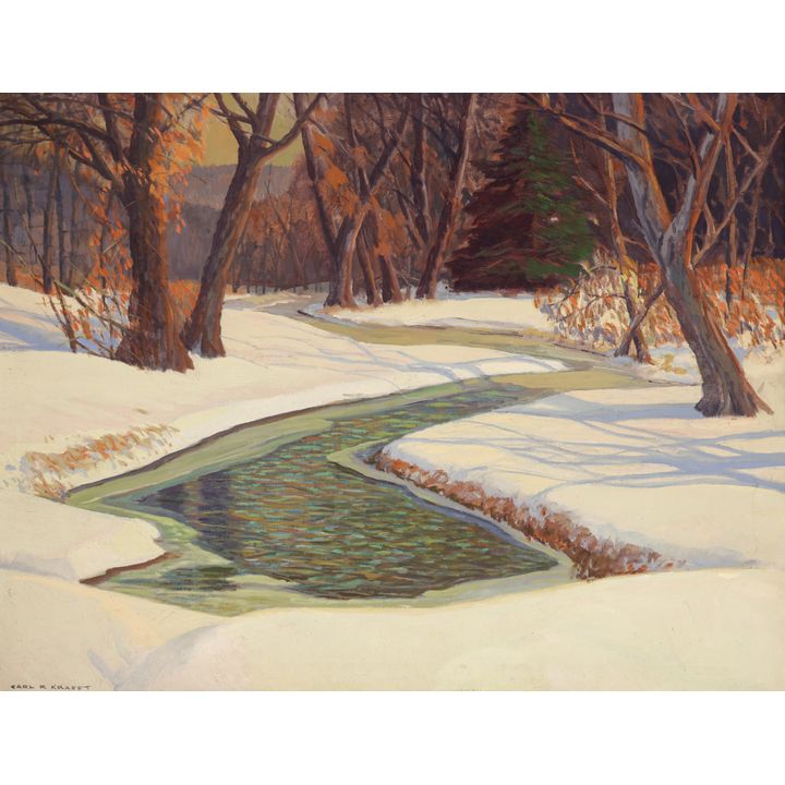Carl Krafft ''Palos Hills'' (Winter) Oil