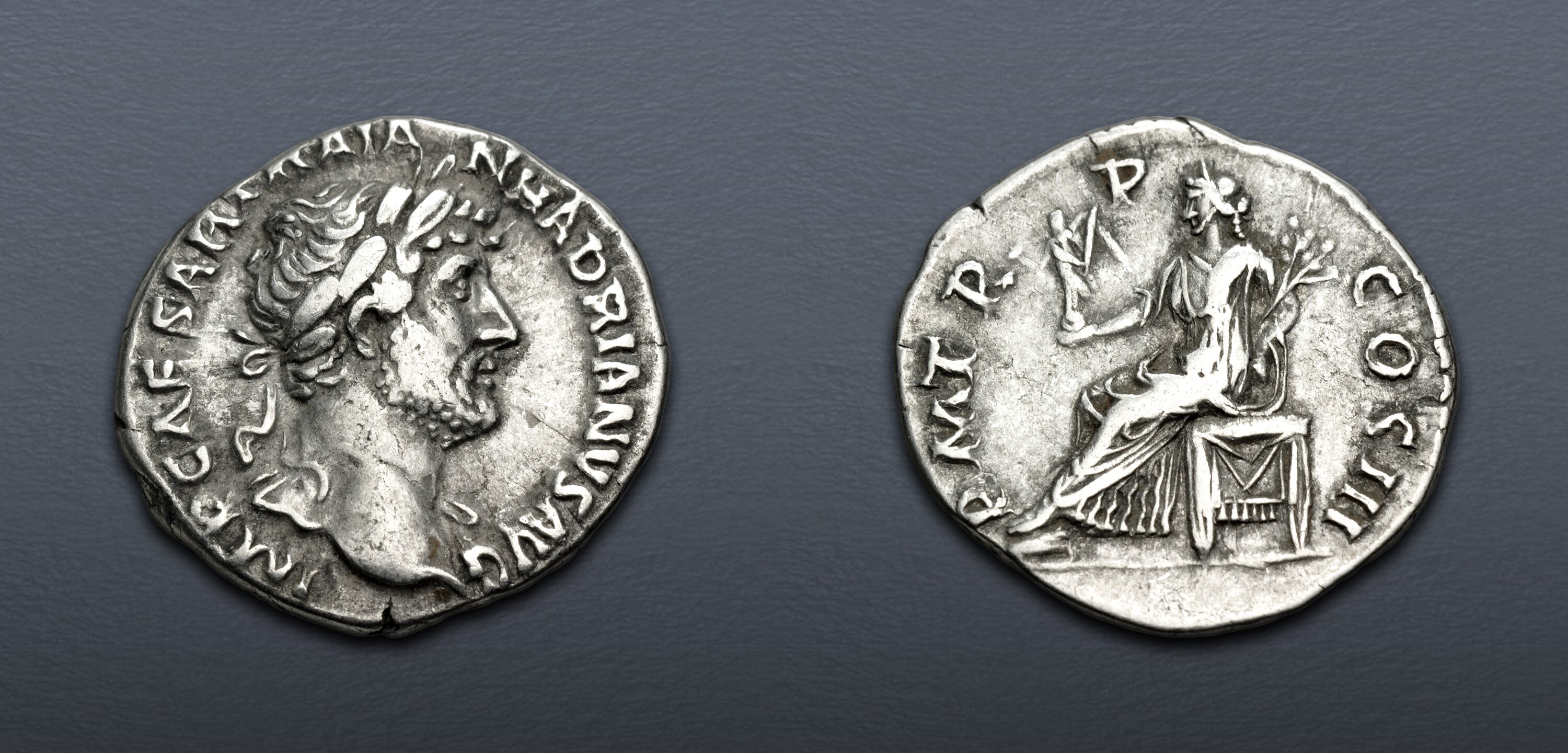 Hadrian. AD 117-138. AR Denarius (18.5mm, 3.12 g, 6h). Rome mint ...