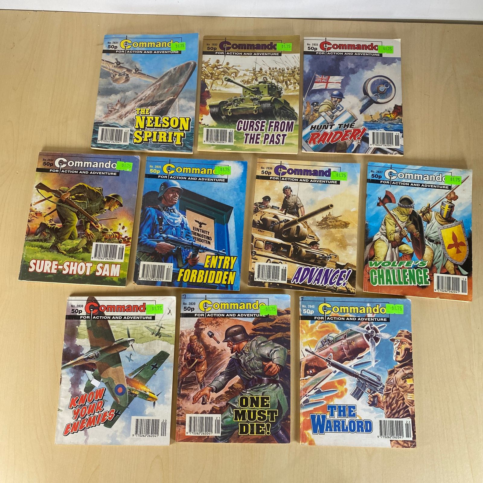 Commando War Comics Issues - 2831, 2832, 2833, 2834, 2835, 2836, 2837, 2838