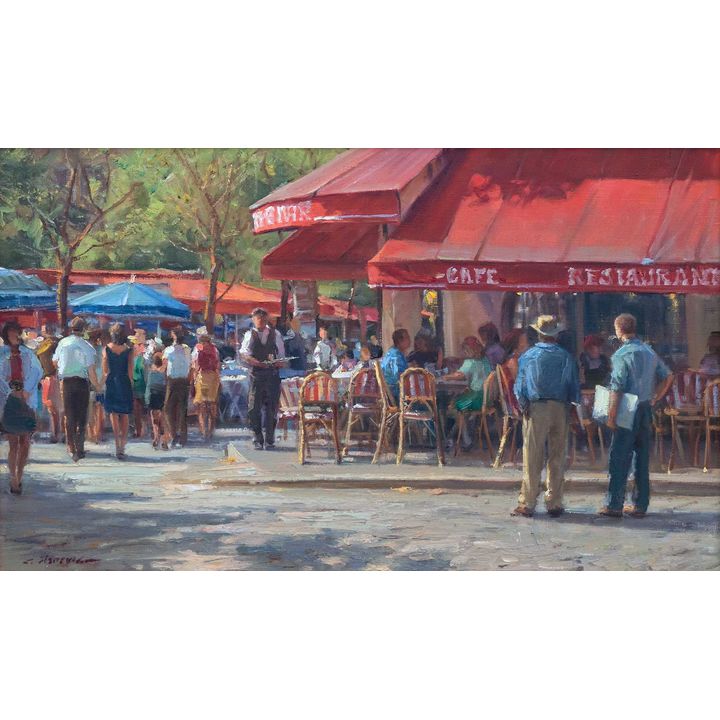 Clyde Aspevig (1951- ), Montmartre Cafe