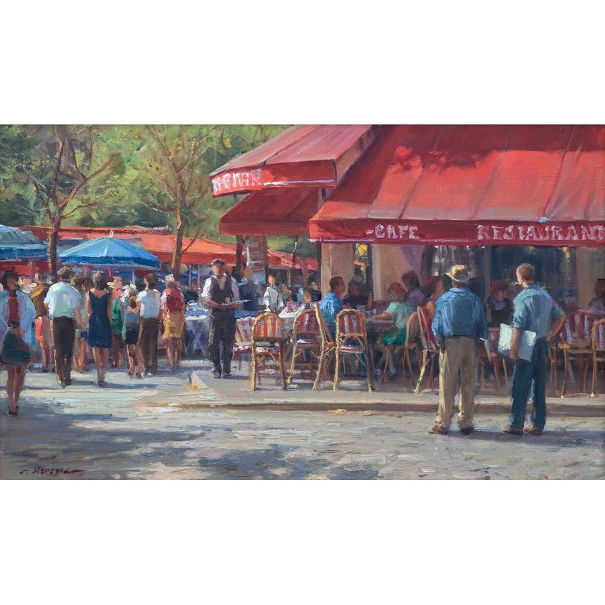 Clyde Aspevig (1951- ), Montmartre Cafe