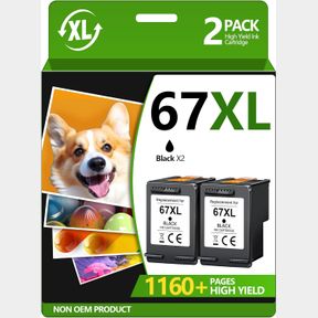 67XL BLACK INK CARTRIDGE REPLACEMENT FOR HP 67 BLACK INK CARTRIDGE 67XL INK WORKS FOR HP DESKJET 2755E 2700 2855E 2800 4155E 4255E