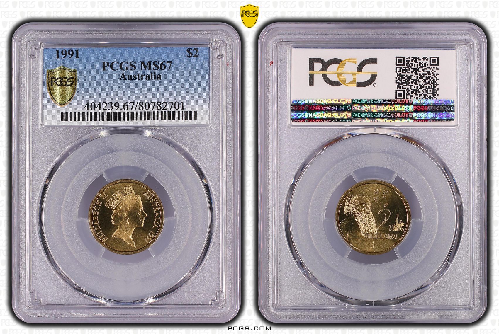 Elizabeth II, Two Dollar, 1991, PCGS MS67