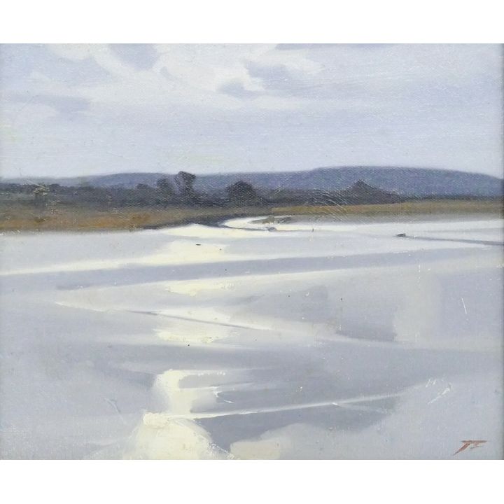 Skagit Valley Landscape Oil on Masonite Gallery Framed