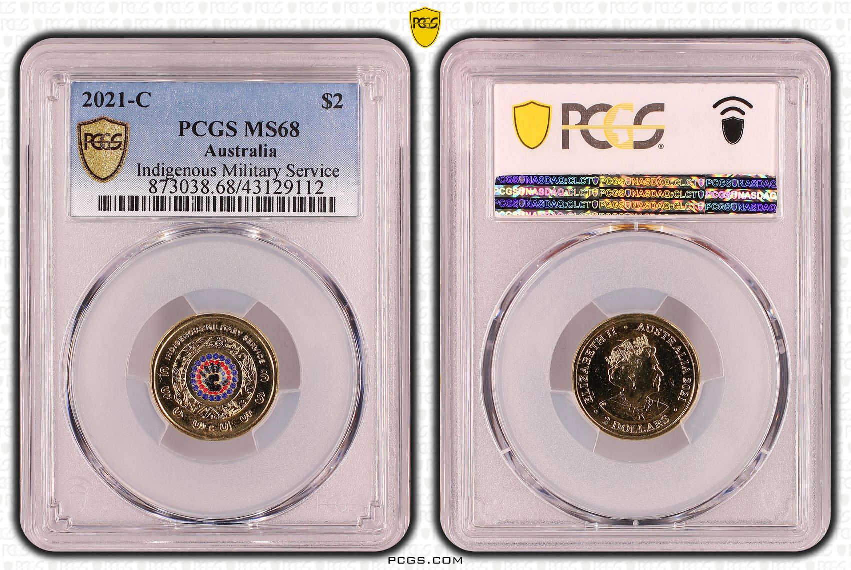 Indigenous Military Service - Colorized , Two Dollar, 2021-C, PCGS MS68
