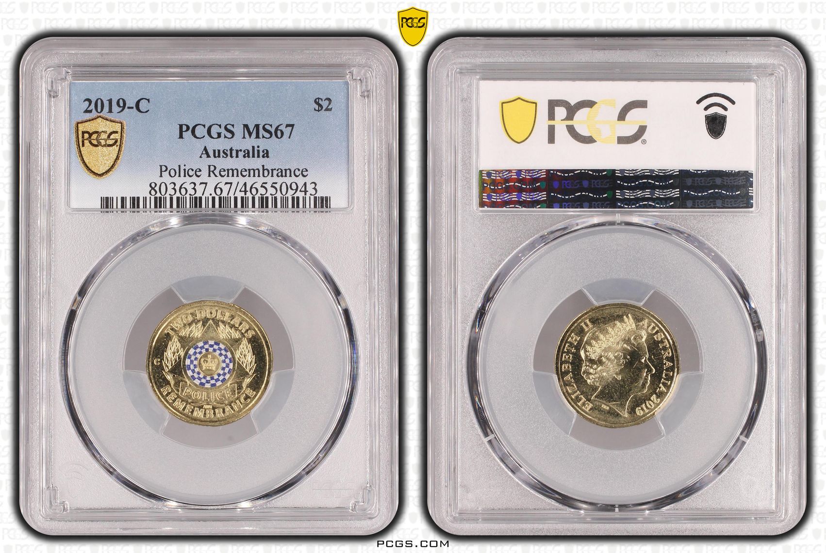 Police Remembrance, Two Dollar, 2019-C, PCGS MS67