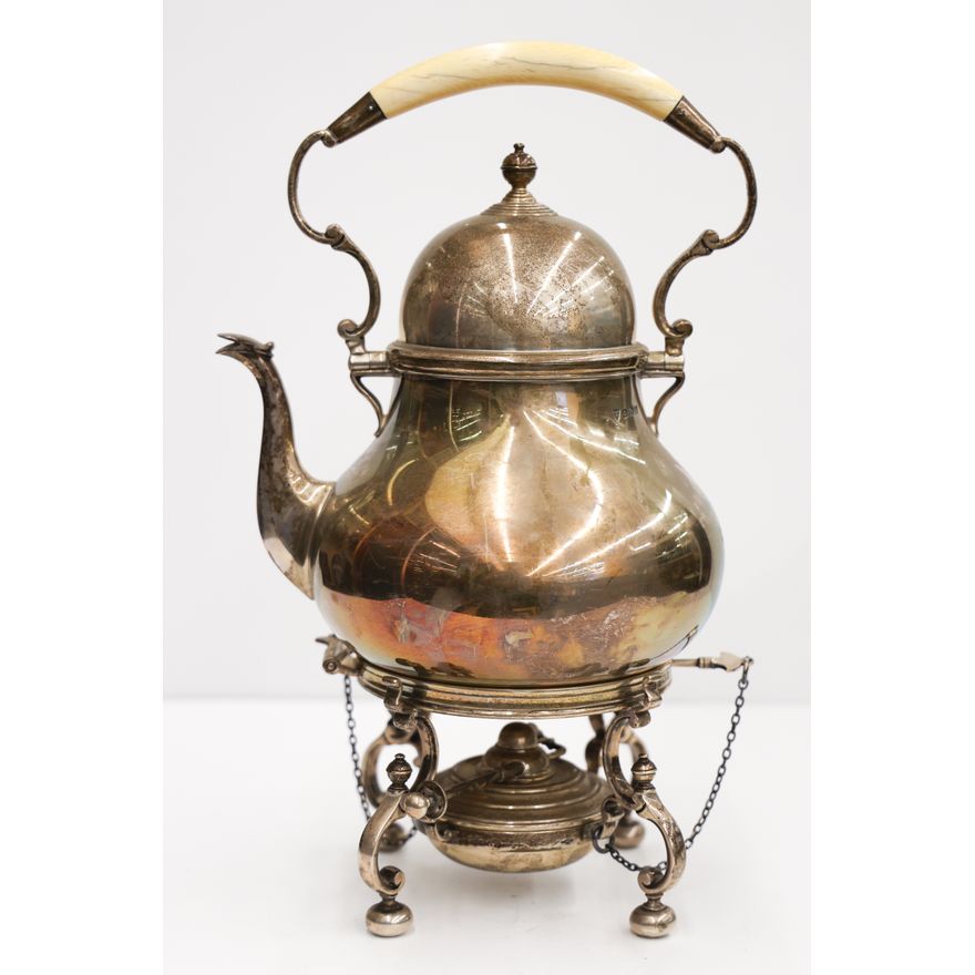 Elkington English Silver Tea Kettle on Stand
