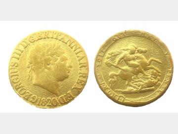1820 KING GEORGE III GOLD SOVEREIGN EX-MOUNT