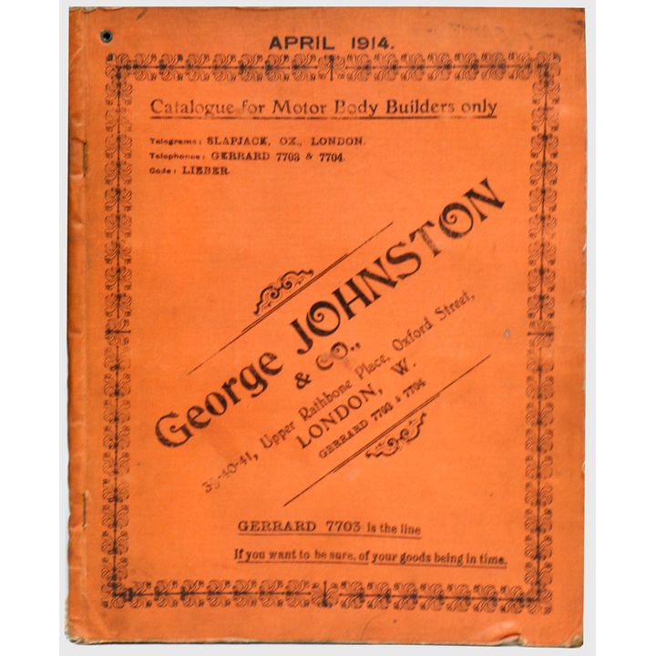 CATALOGUE  - GEORGE JOHNSTON & CO.
