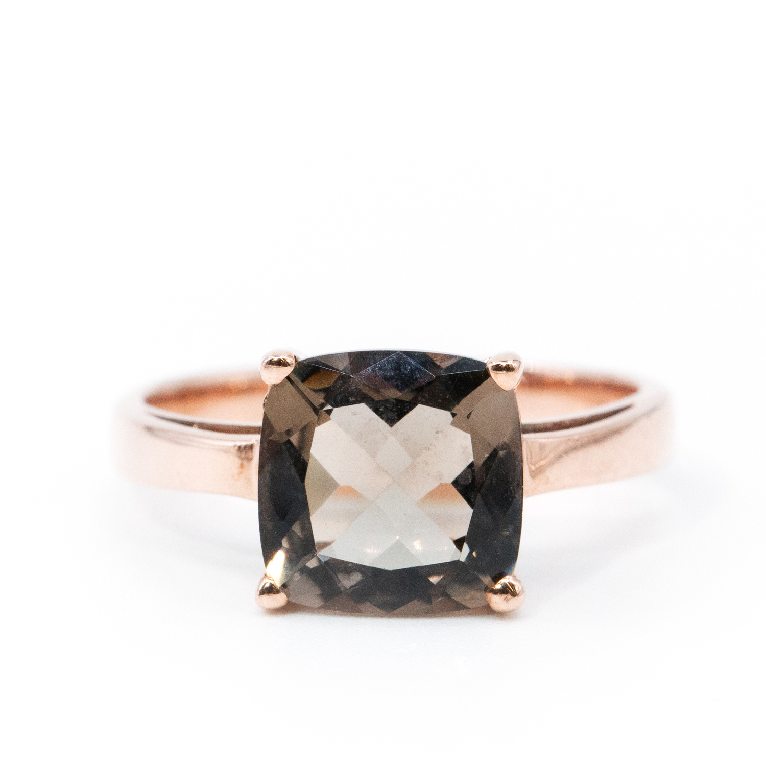 Smokey Quartz 9ct Gold Ring