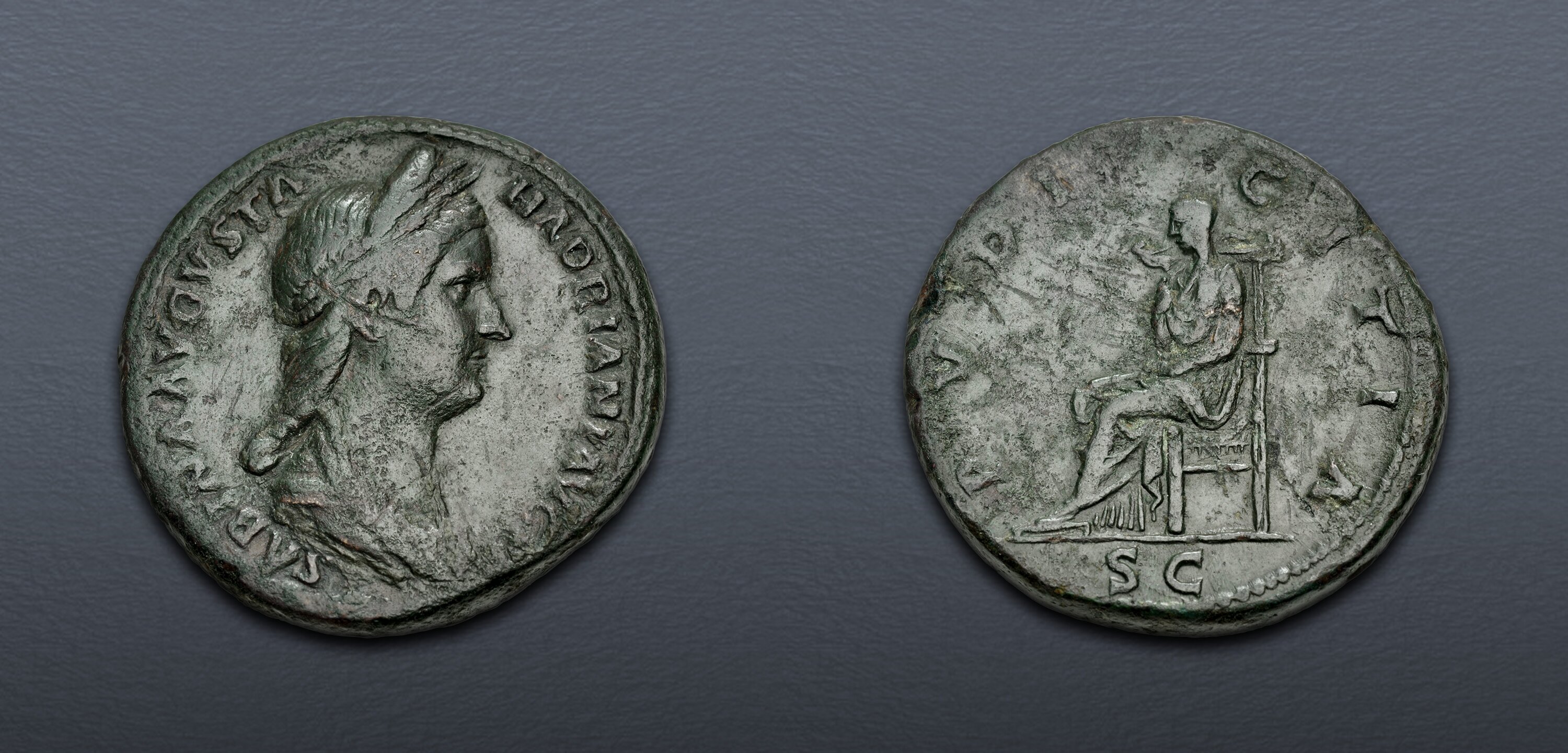 Sabina. Augusta, AD 128-136/7. Æ Sestertius (33mm, 23.71 g, 11h). Rome ...
