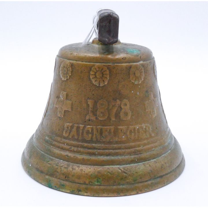 Antique 1878 Brass Saignelegier Bell 4.5''