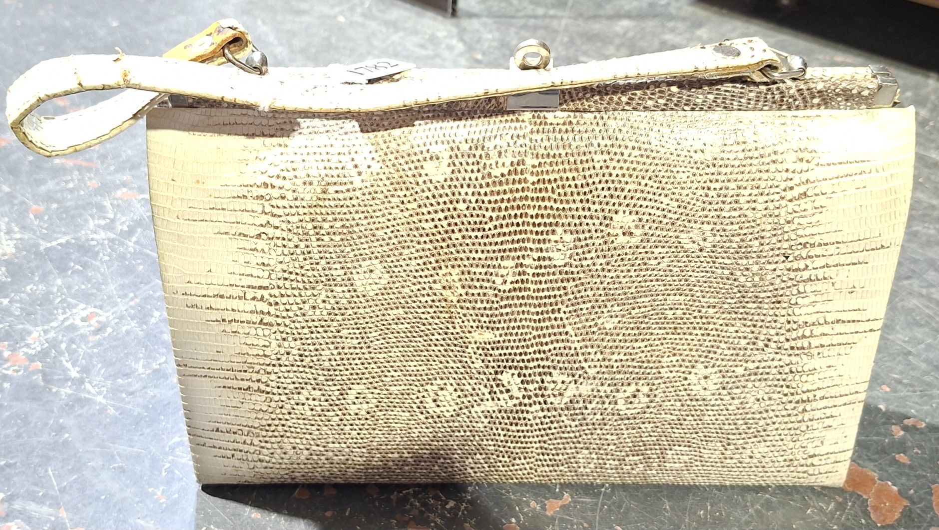 VINTAGE 1950'S LIZARD SKIN HANDBAG