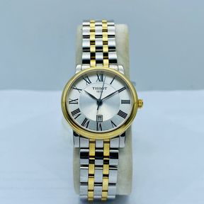 BEAUTIFUL LADIES TISSOT CARSEN TWO TONE DRESS WATCH/30MM CASE SIZE