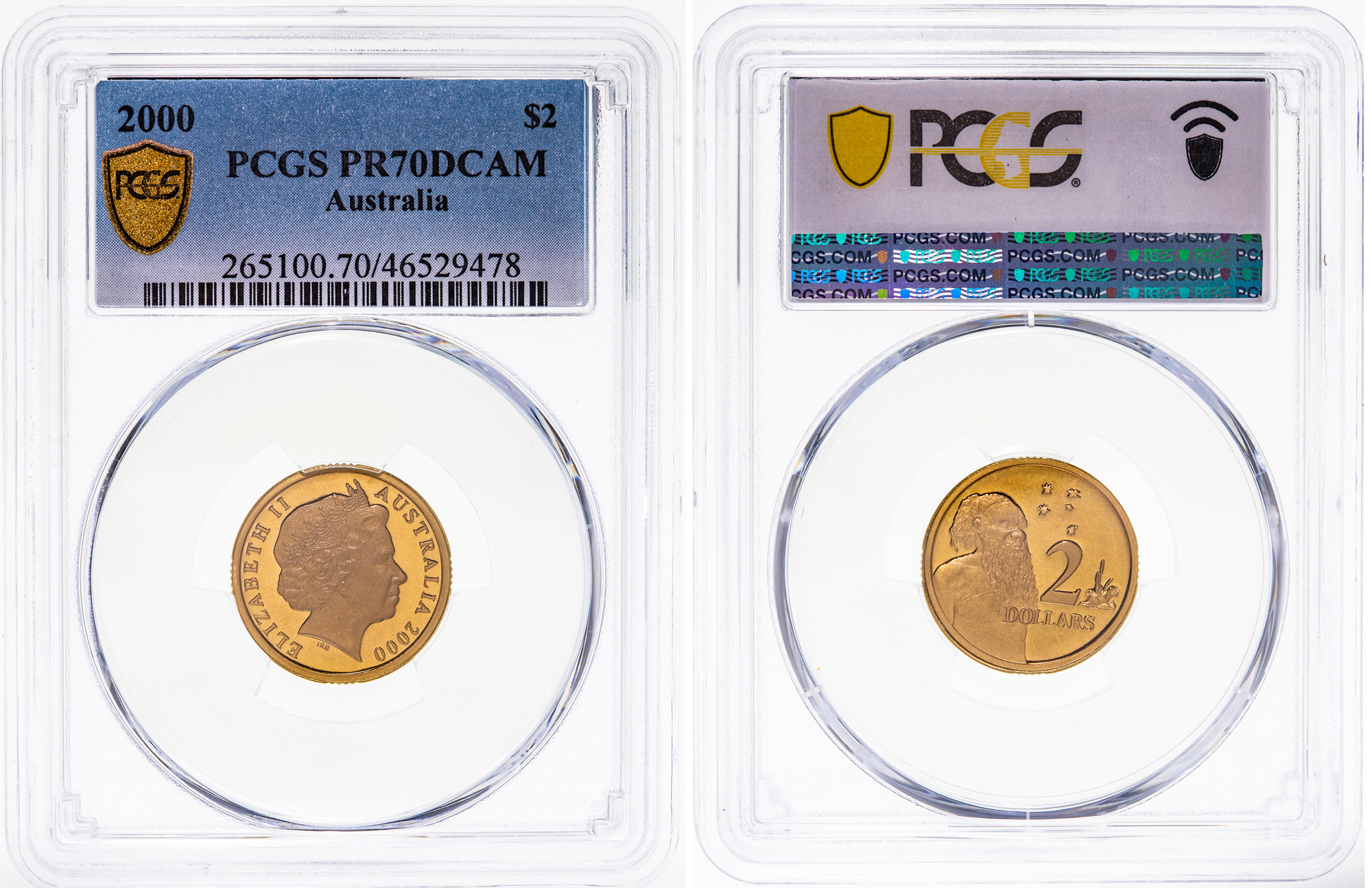 Elizabeth II, POP 18/0, Two Dollar, 2000, PCGS PR70DCAM