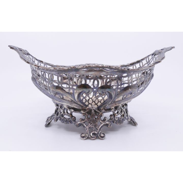 English Sterling Pierced Basket- 7.5''- 247g