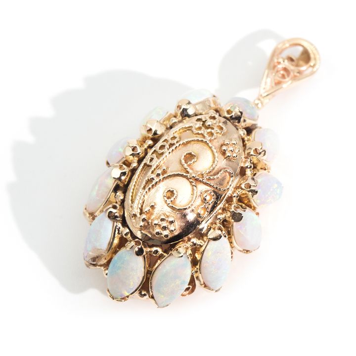 Crystal Opal Gold Pendant
