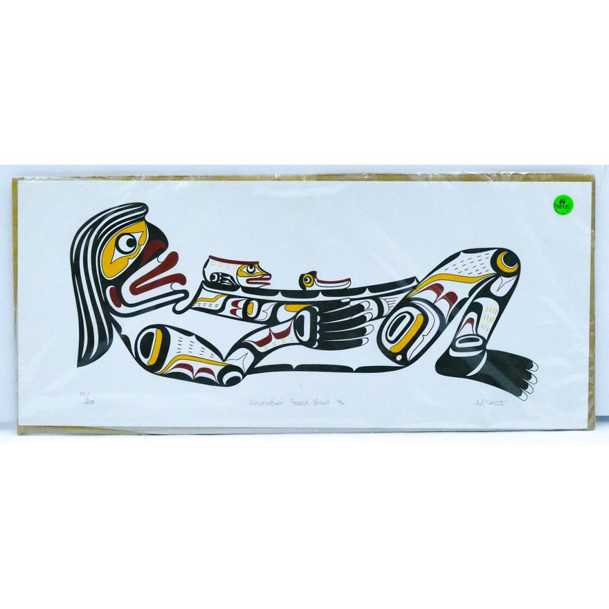 Calvin Hunt ''Dzunukwa Feast Bowl'' 1996 S/N Serigraph