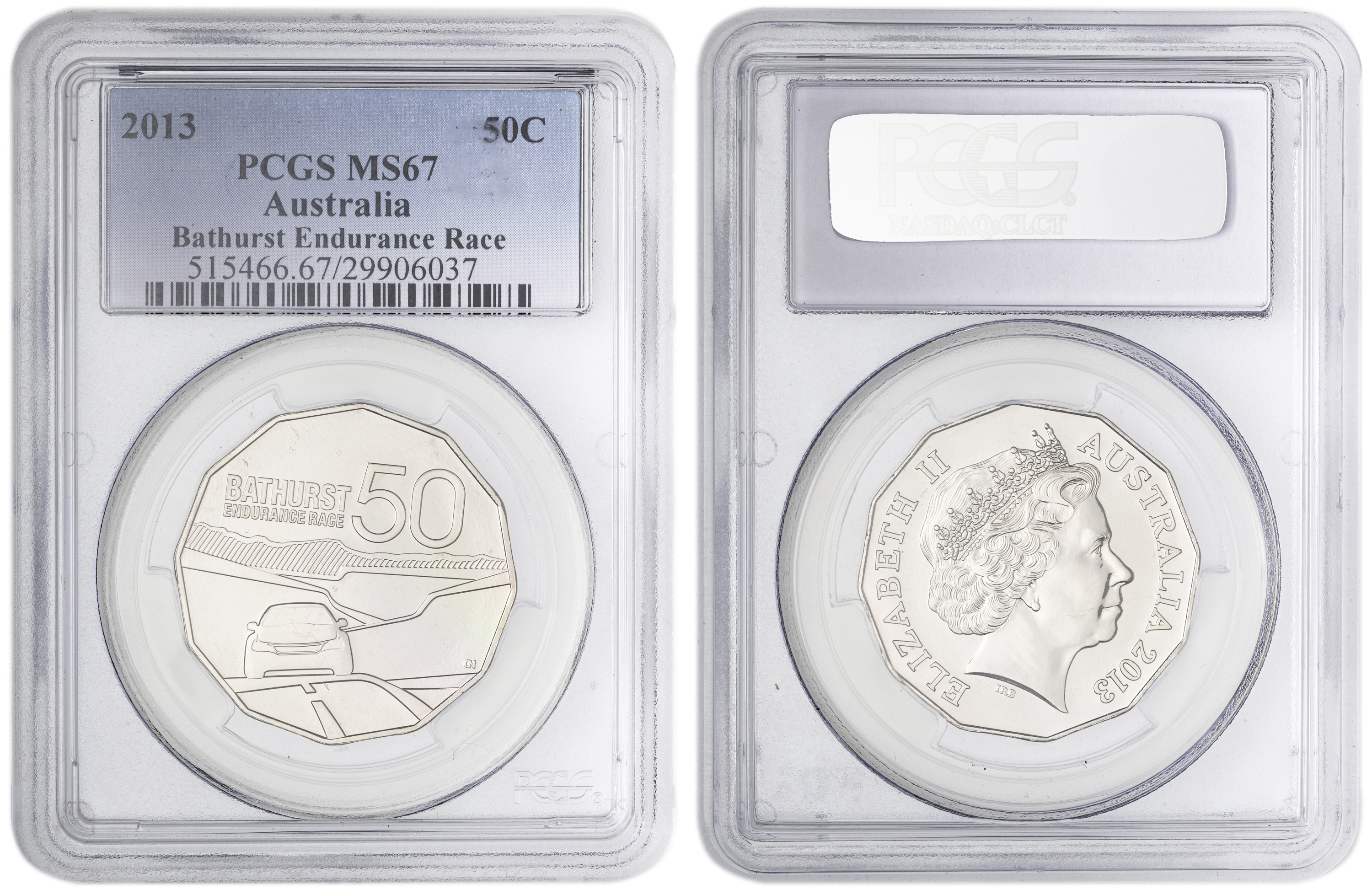 Bathurst Endurance Race , Fifty Cent, 2013, PCGS MS67