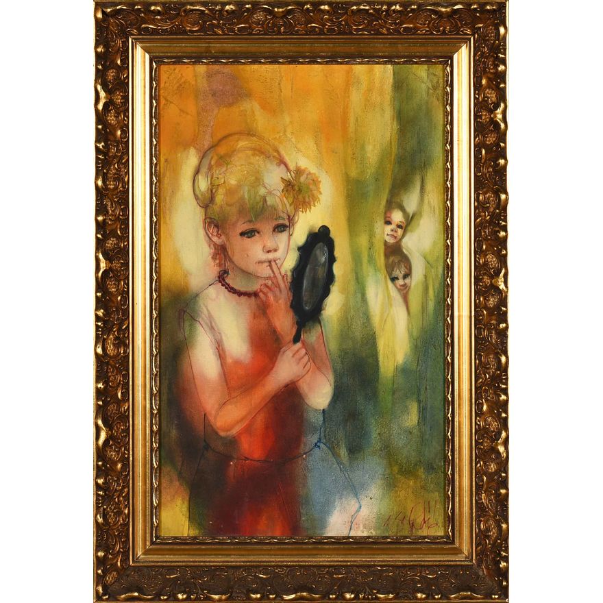 Jean-Baptiste Valadié (France, 1933 - ), Young Girl with Mirror