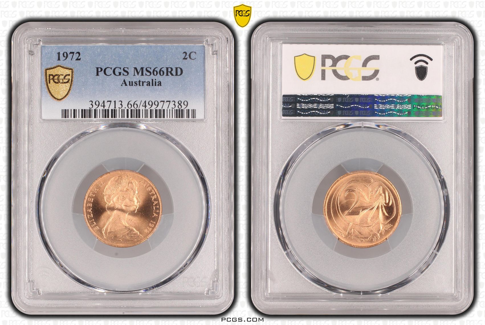 Two Cent, 1972, PCGS MS66RD