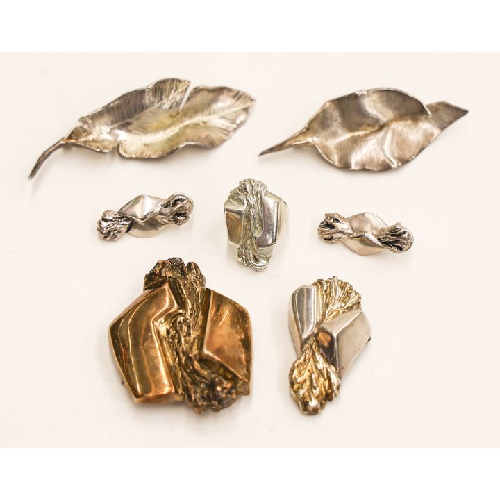 6pc Betty Gilman Modernist Sterling Jewelry