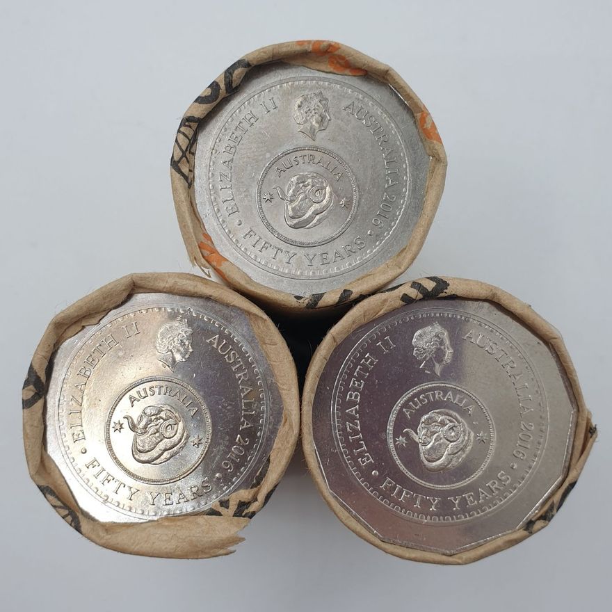 Decimal Changeover 50c Coin Rolls (x3)