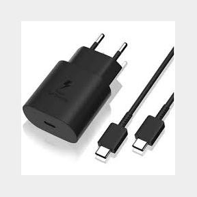 65W PD USB-C Super Charging Wall Charger with Type C to Type C Cable - Black - 1 m-Bar 9902182818194- 51745/28043