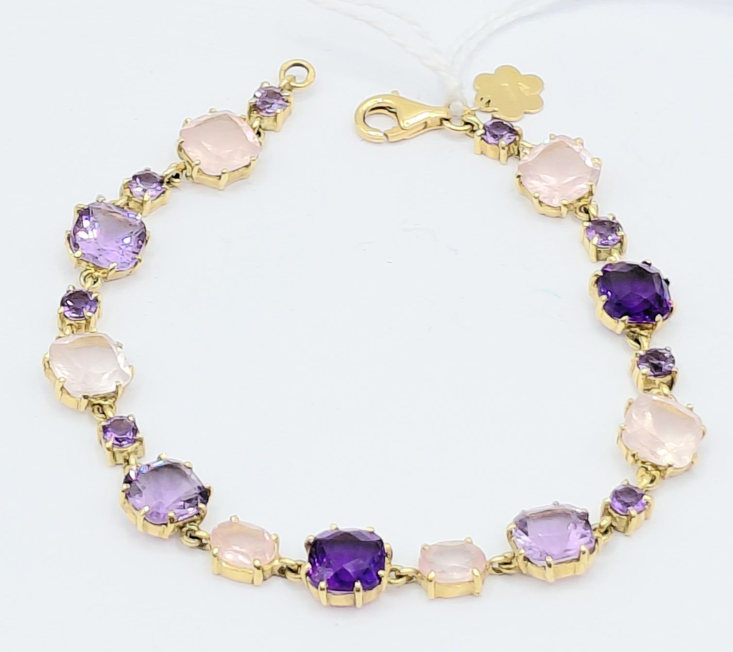 18ct Gold Amethyst Bracelet