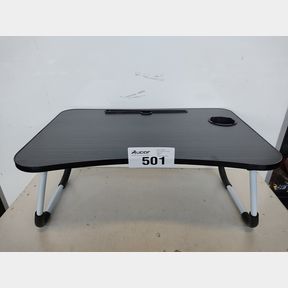 POWERUP FOLDABLE LAPTOP STAND WITH CUP HOLDER - BLACK