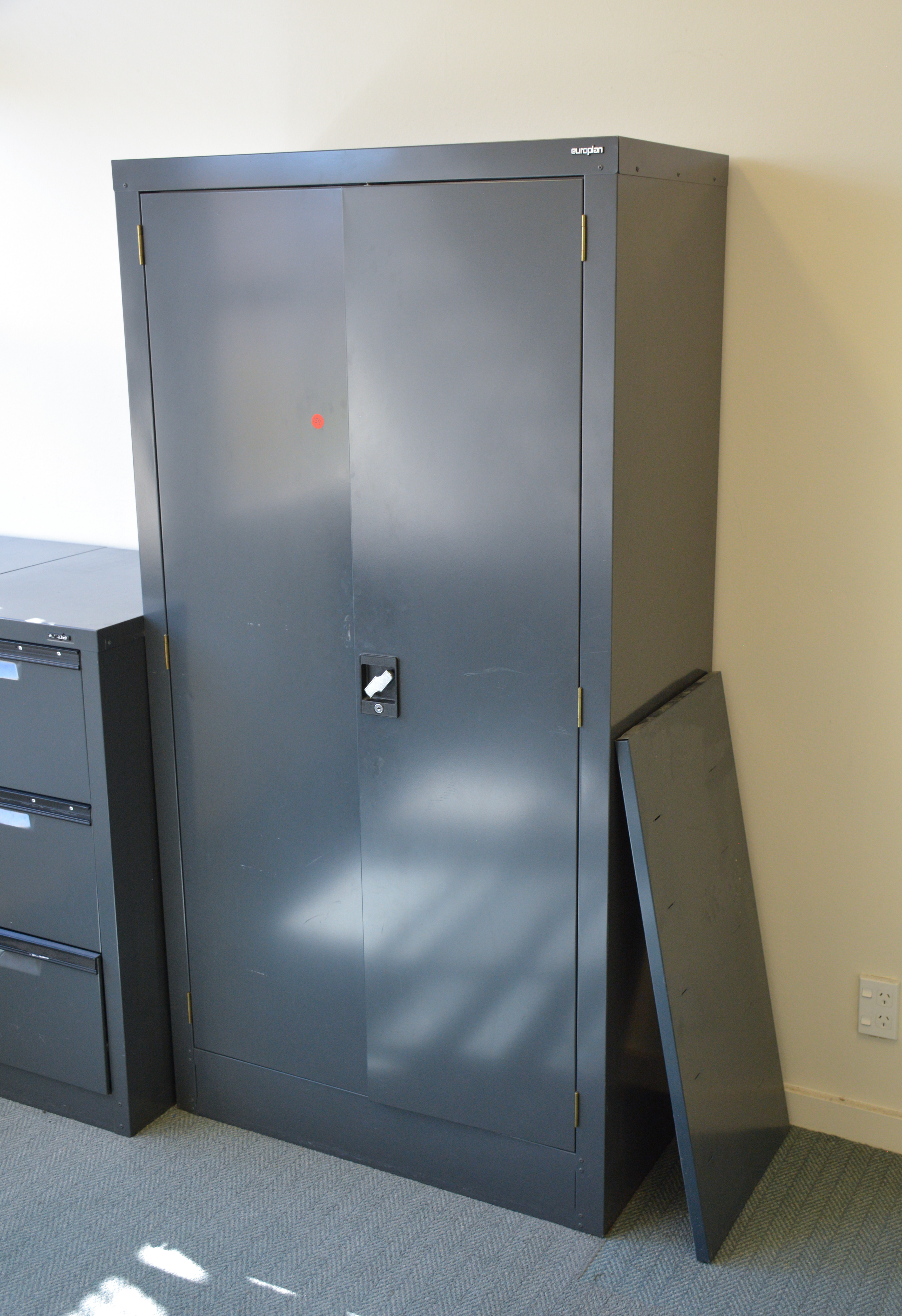 Grey Europlan Five Shelf Office Storage Cabinet — sold at auction in New Zealand for $140