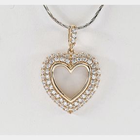 9CT YELLOW GOLD PENDANT WITH CBICS - 51929/11635