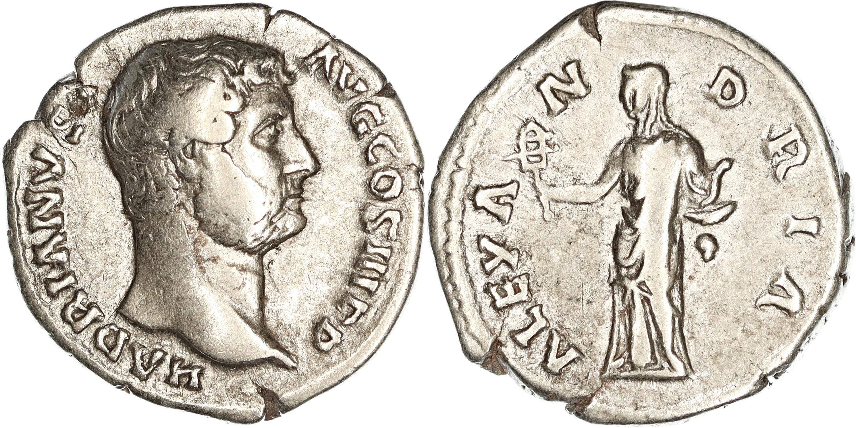 Roman Empire, Hadrian, Silver Denarius, 130-133 AD, gF-nVF