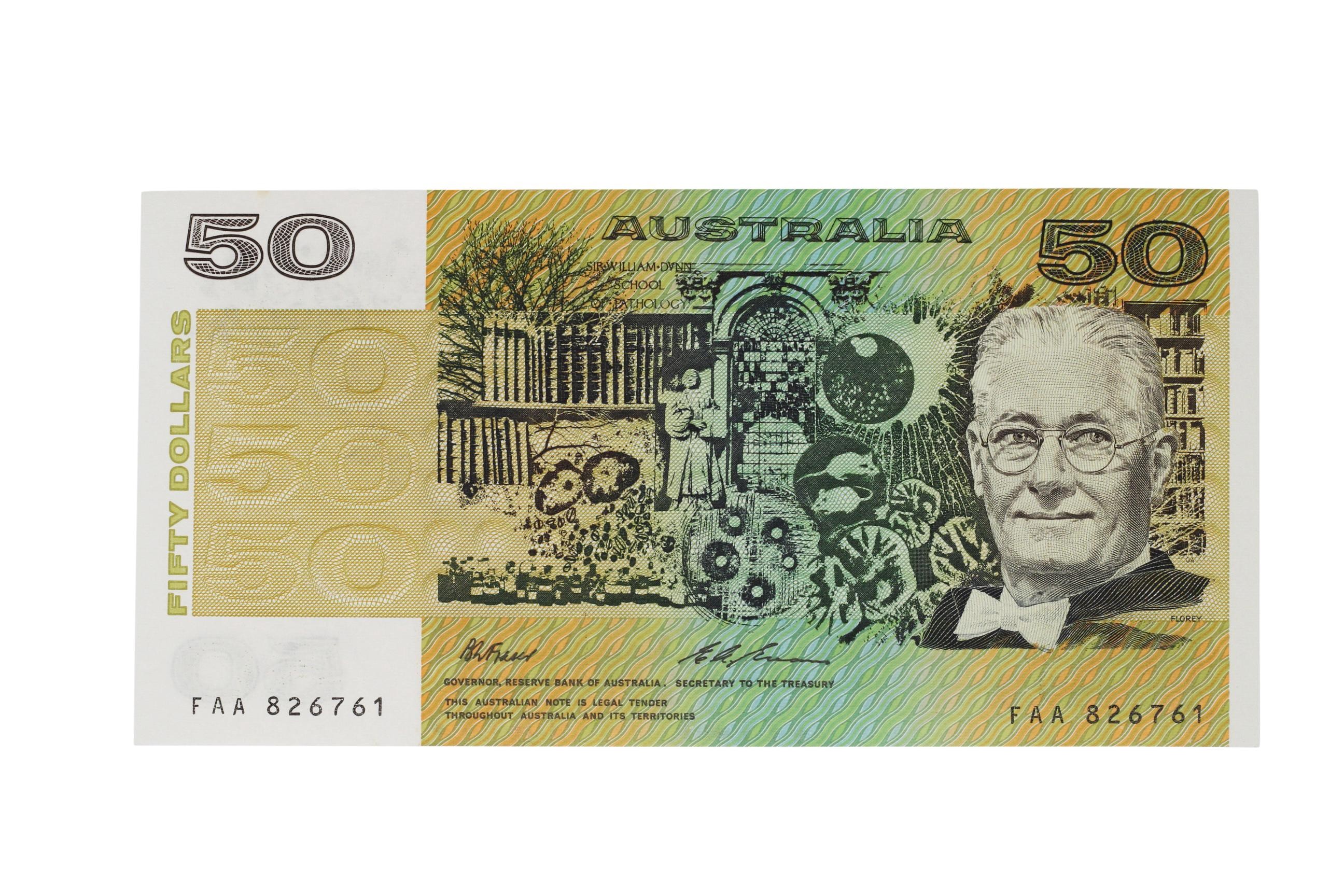 2257. · Fraser/Evans, Fifty Dollars, 1993, UNC