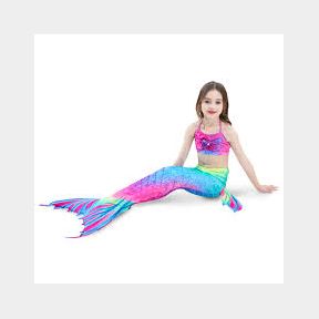 Iconix 3 Piece Kids Multi Colour Tones Mermaid Bikini DH02 Girls 8 9 years |