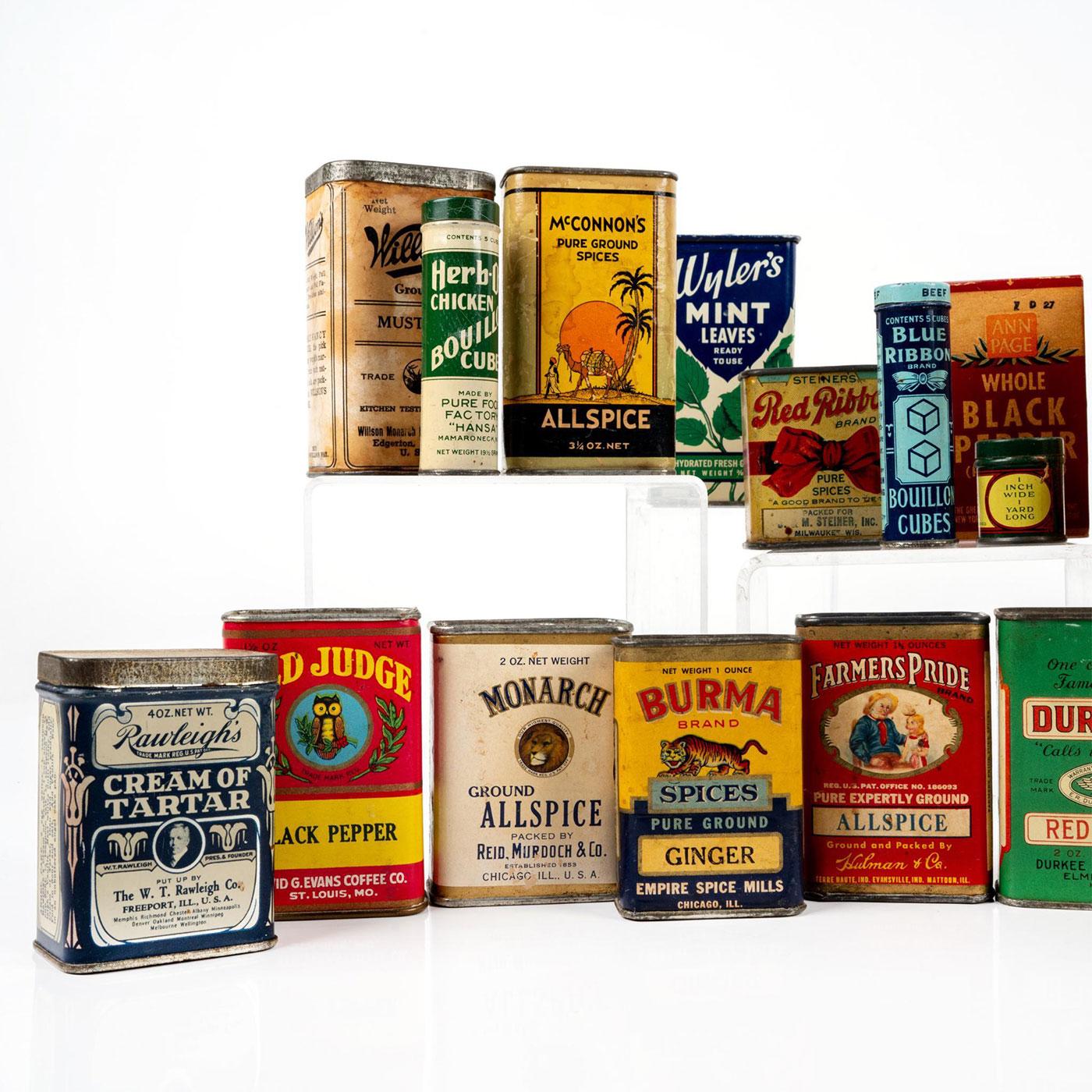 Vintage Spice Tins • Antique Advertising