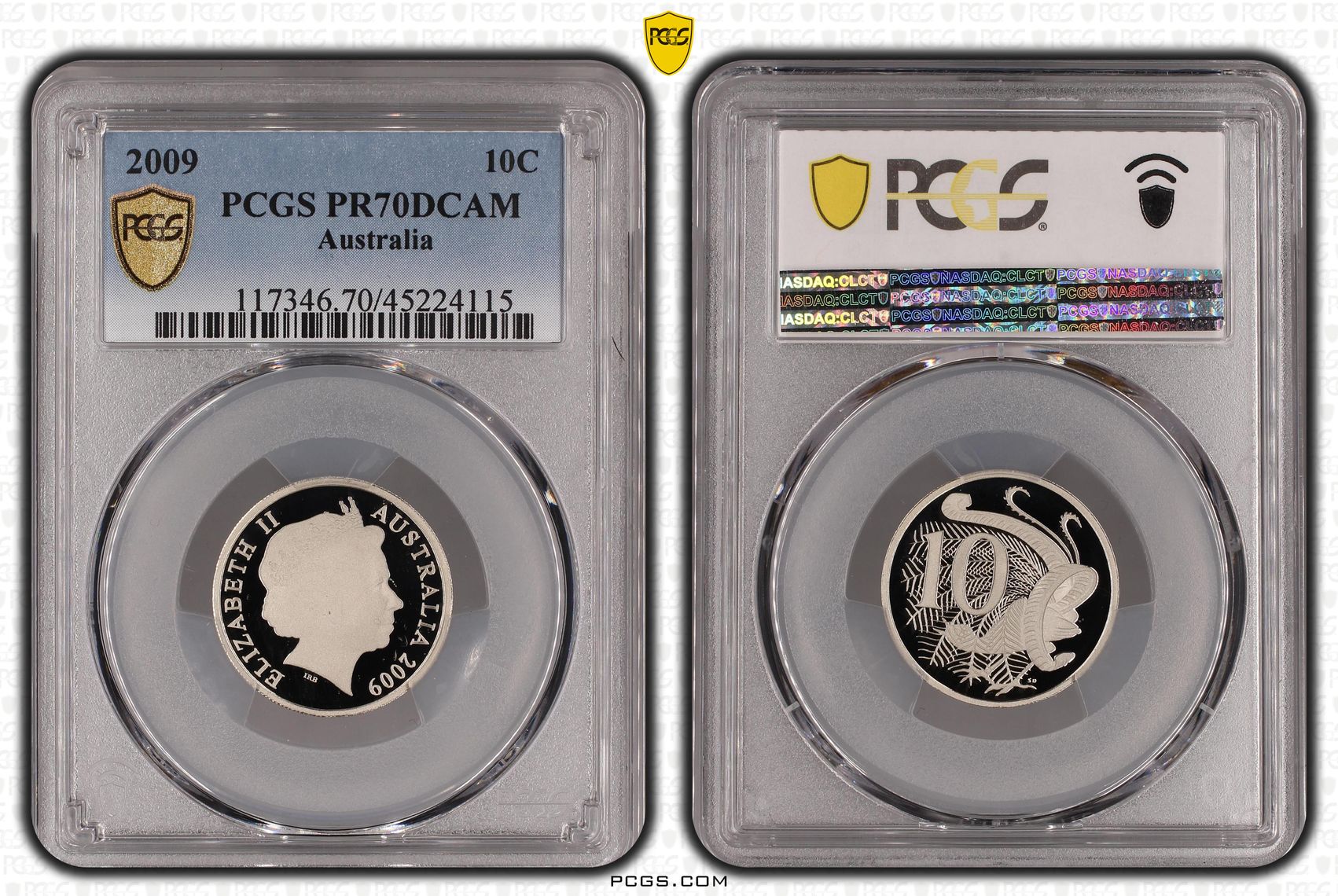 2009 Australia Ten Cent, 10c PCGS - PR70DCAM POP 29/0 -115