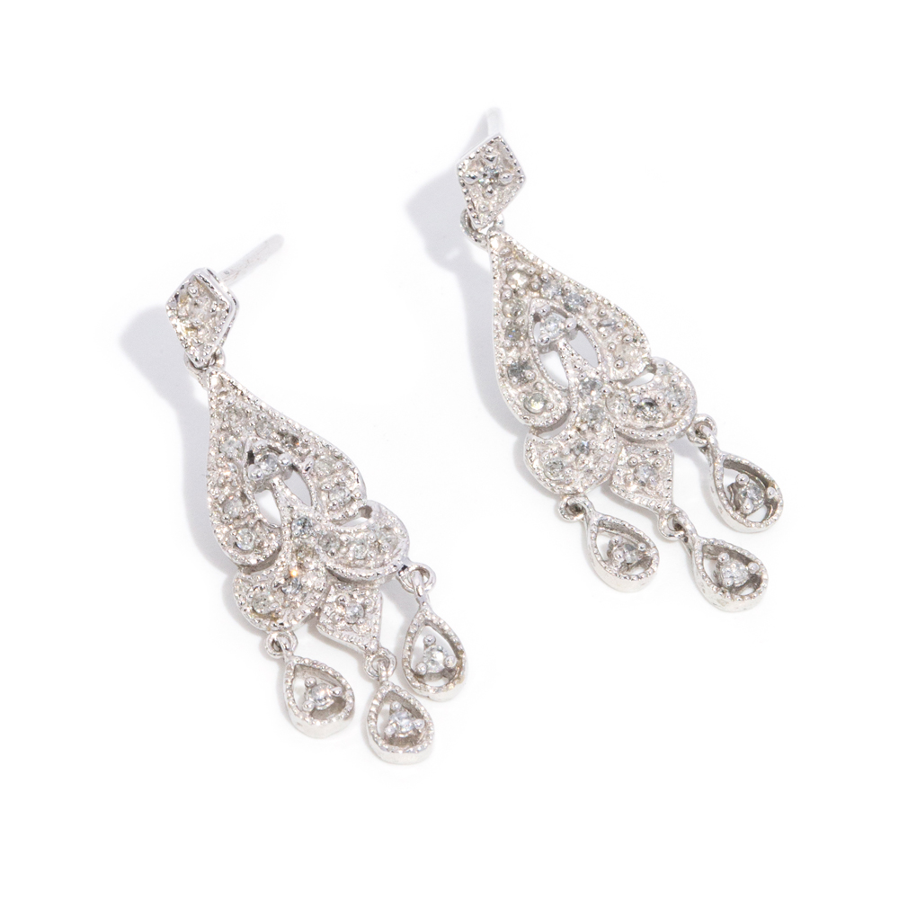 127 · 10ct Diamond Chandelier Earrings