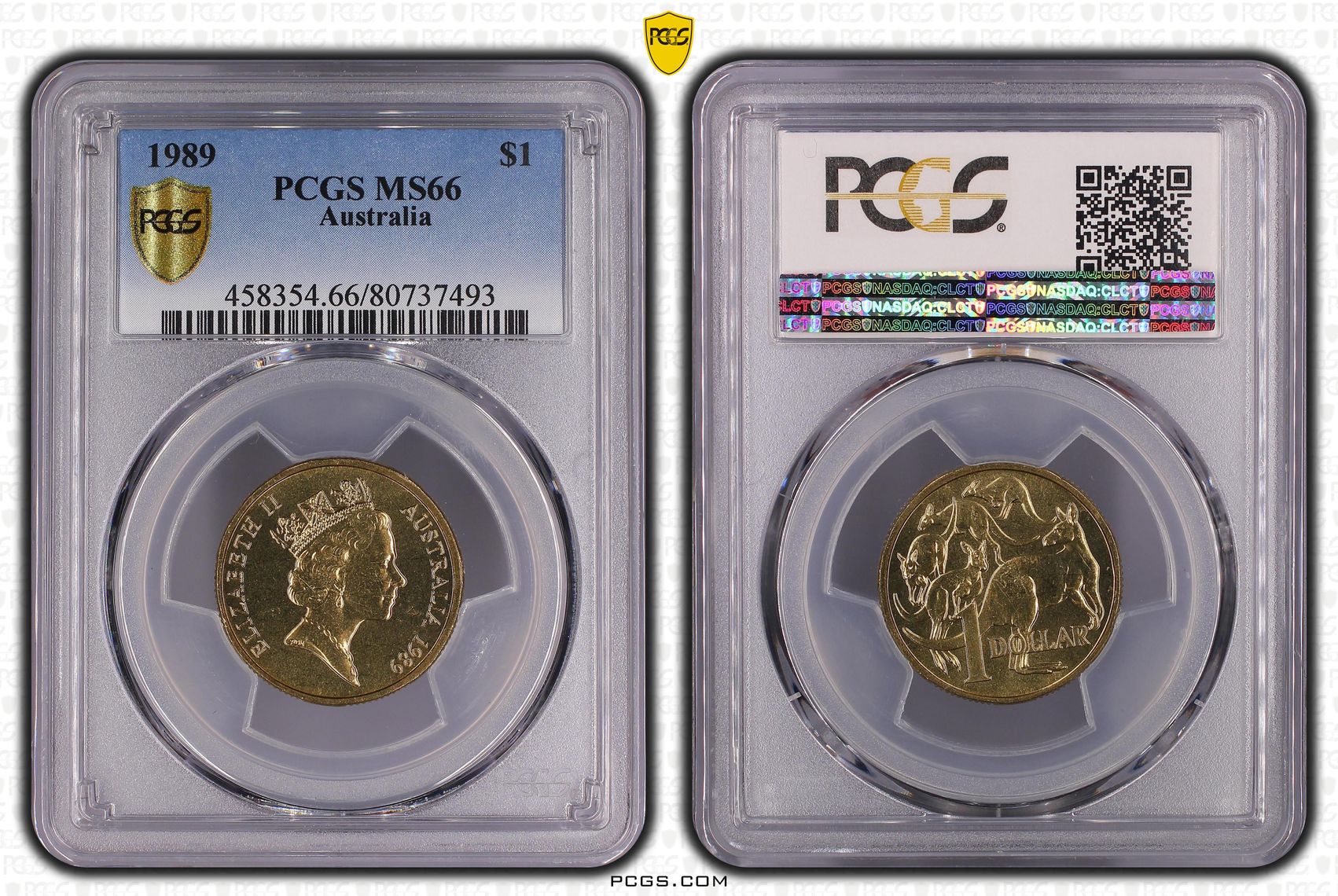 One Dollar, 1989, PCGS MS66