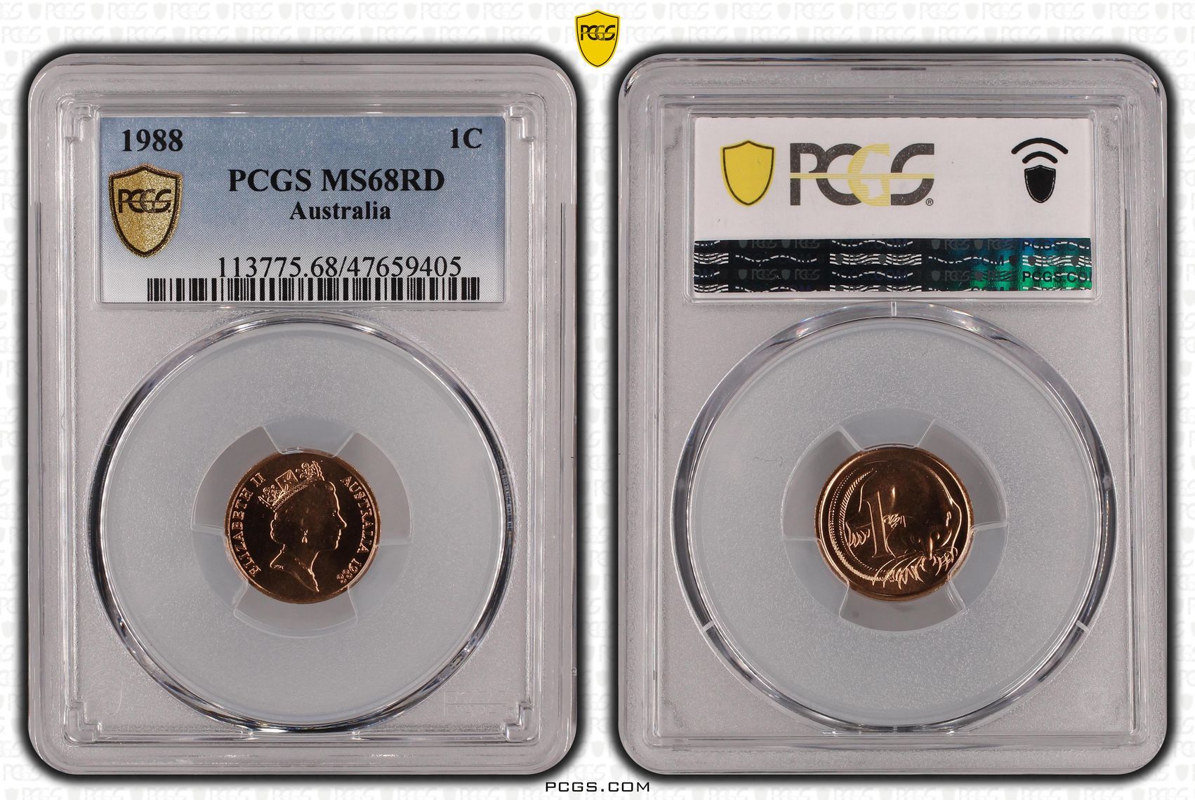 One Cent, 1988 POP Report 5/0, PCGS MS 68RD